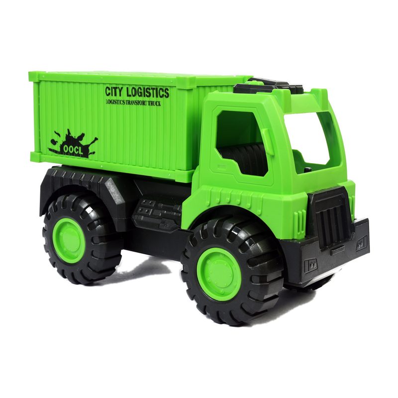 Lilbit korean series container truck friction-powered plastic toy, green