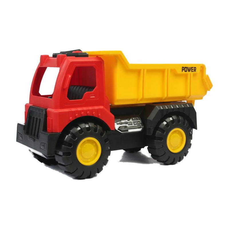 Lilbit korean series dump truck friction-powered plastic toy, red and yellow