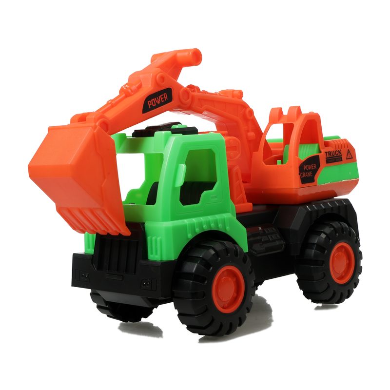 Lilbit loader truck friction-powered plastic toy, green and orange