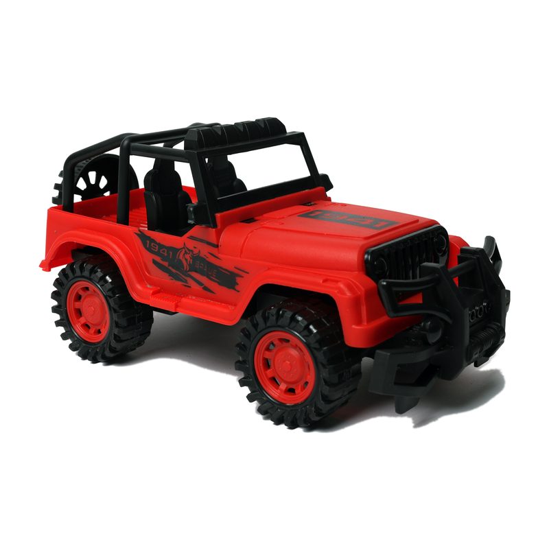 Lilbit off-road jeep friction-powered plastic toy, red
