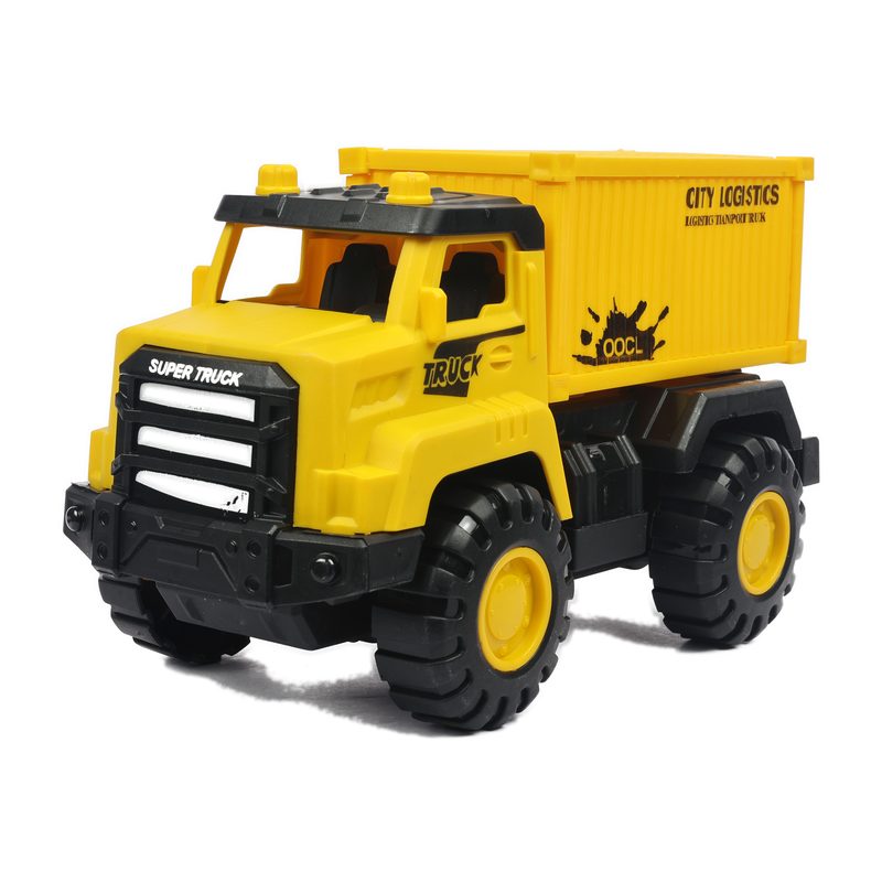 Lilbit american series container truck friction-powered plastic toy, yellow