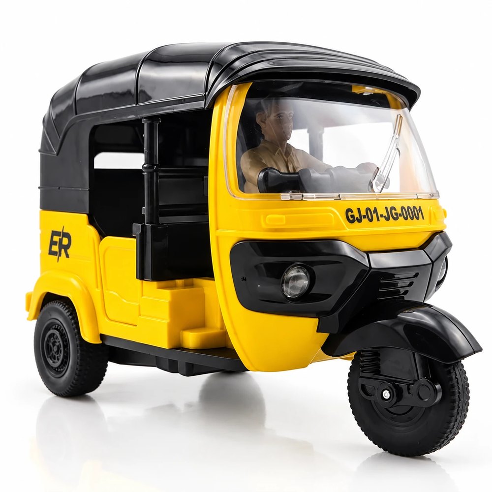 Lilbit Tuk Tuk Auto toy with driver figure, clear windscreen and printed number plate
